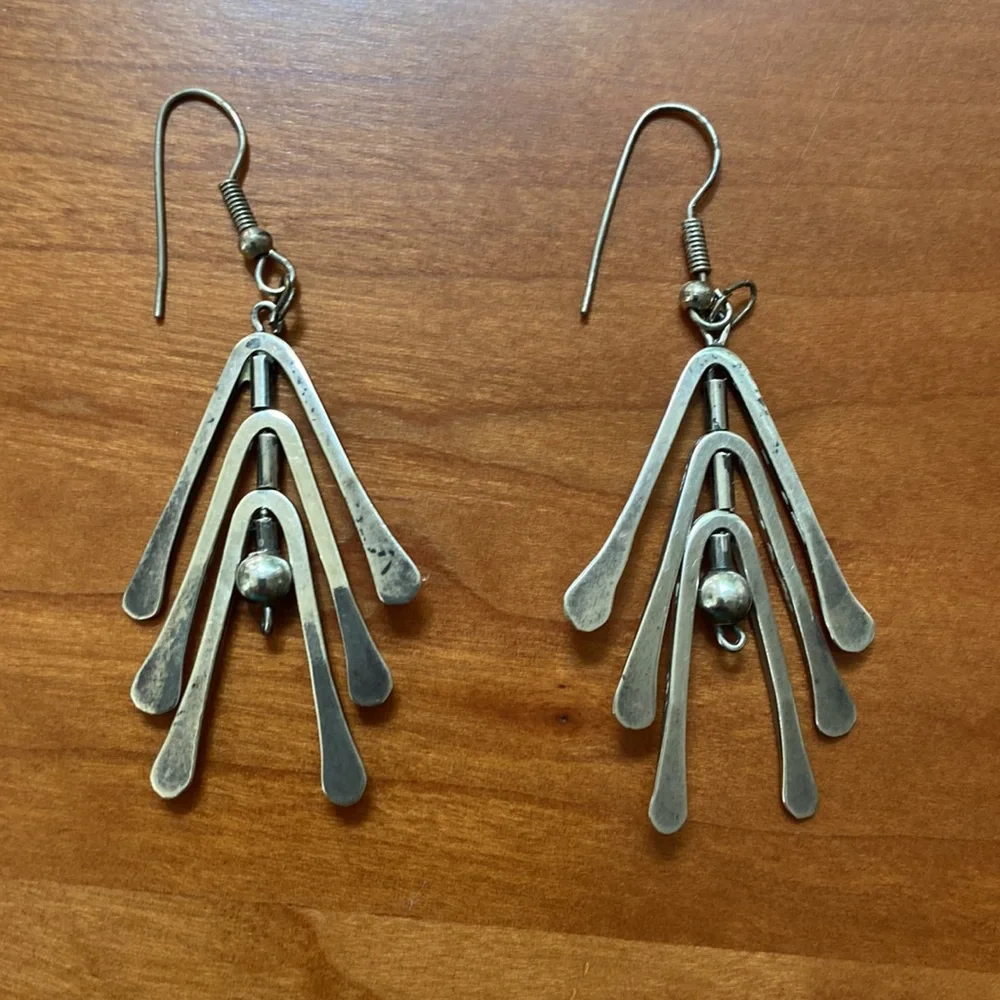 Silver earrings